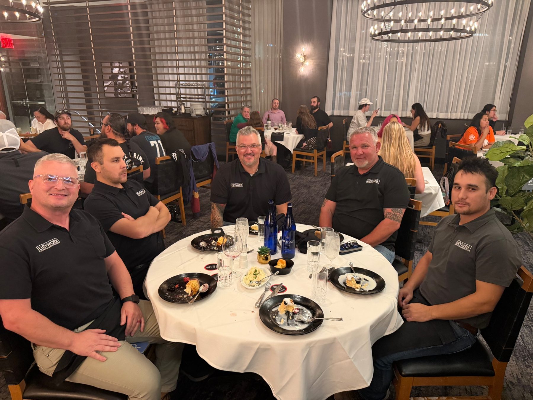 Dryworx leaders at dinner together