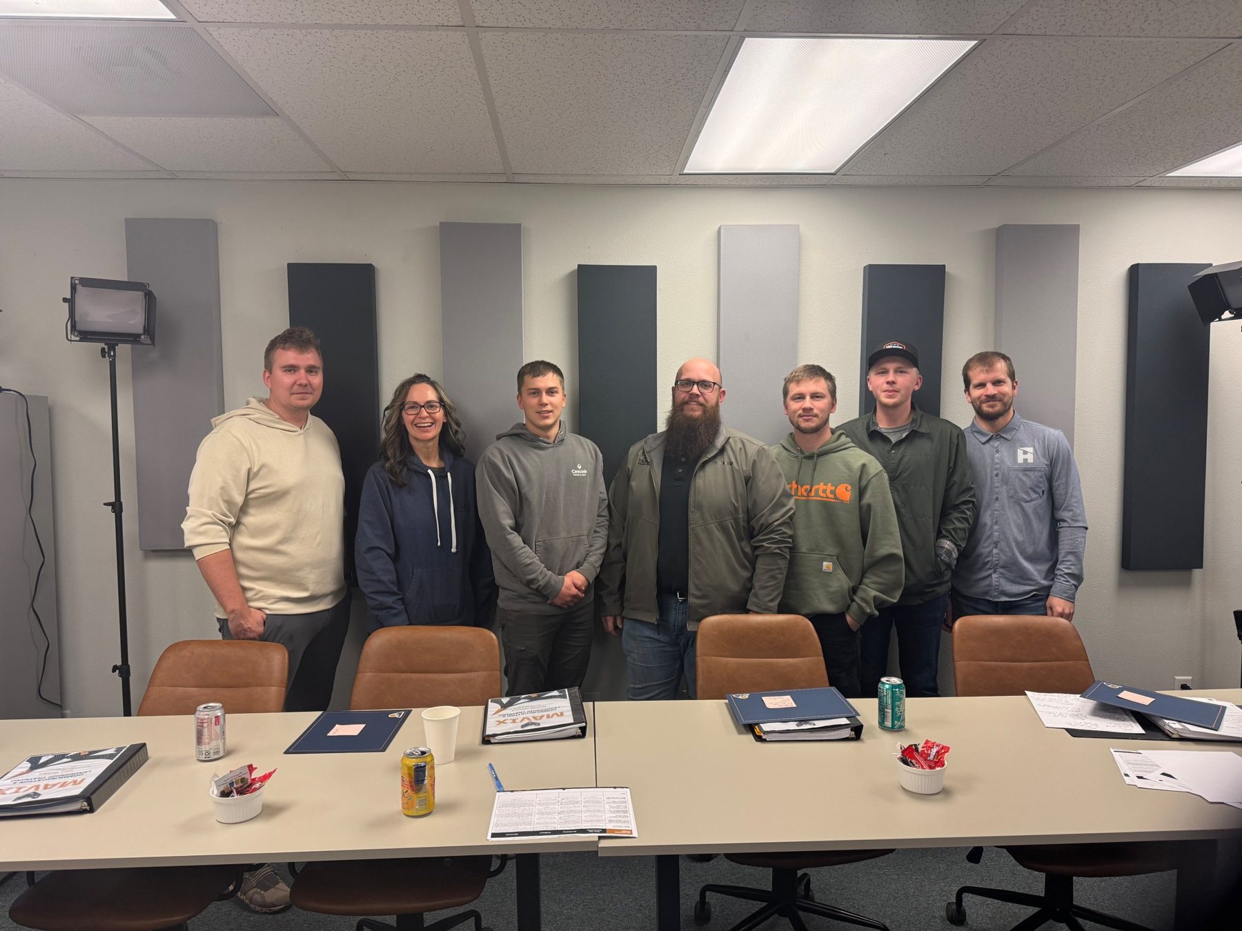 Andy Bergmann with a group of training participants