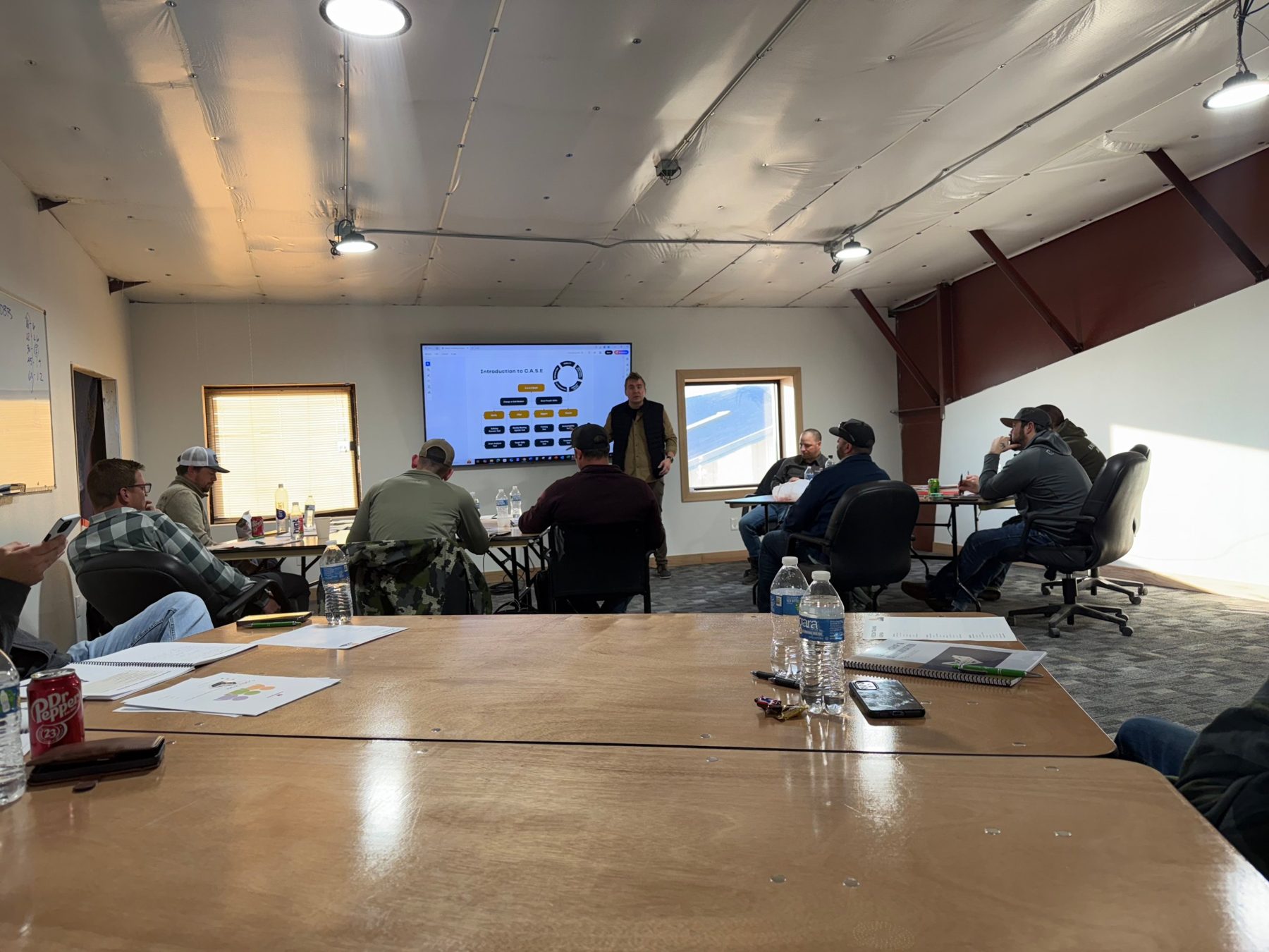 Andy Bergmann teaching the CASE model to Wescom leaders